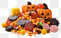 PNG Halloween candy confectionery food jack-o'-lantern. 