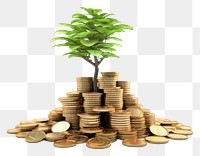 PNG  Investment money plant coin. AI generated Image by rawpixel.