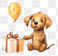 PNG Dog birthday balloon mammal. AI generated Image by rawpixel.