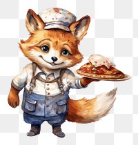 PNG Fox selling pizza shop mammal animal food. AI generated Image by rawpixel.