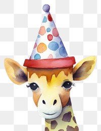 PNG Giraffe nature party hat. 