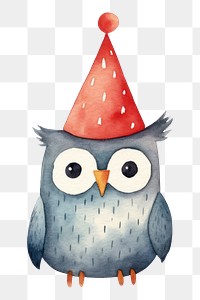 PNG Owl drawing party hat. 