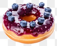 PNG  Donut blueberry dessert fruit. AI generated Image by rawpixel.