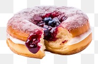 PNG Doughnut blueberry dessert pastry. 