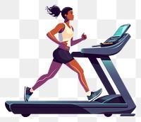 PNG Treadmill exercise athlete sports. AI generated Image by rawpixel.