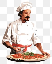 PNG Chef make a pizza adult food restaurant. AI generated Image by rawpixel.