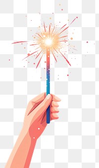 PNG Hand holding a sparkler fireworks sparks white background. AI generated Image by rawpixel.