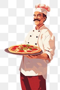 PNG Pizza chef adult food meal. 