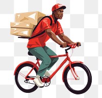 PNG Pizza delivery boy cardboard bicycle vehicle. 