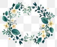 PNG Pattern flower wreath plant. AI generated Image by rawpixel.