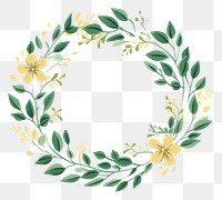 PNG Pattern wreath plant leaf. 