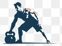 PNG Exercising white background determination bodybuilding. AI generated Image by rawpixel.