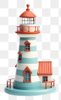 PNG Old lighthouse toy architecture building outdoors. 