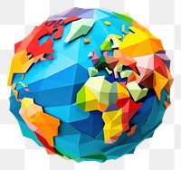 PNG Paper art sphere shape. 