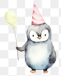 PNG Penguin birthday party bird. AI generated Image by rawpixel.