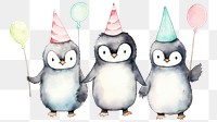 PNG Penguin birthday party bird. AI generated Image by rawpixel.