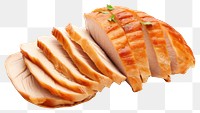 PNG Roasted chicken breast sliced meat food. 