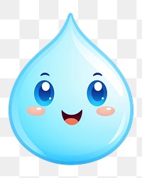 PNG Water drop emoticon clip art cartoon. AI generated Image by rawpixel.