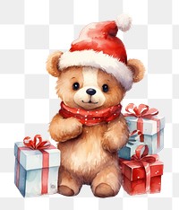 PNG Bear christmas cute toy. AI generated Image by rawpixel.