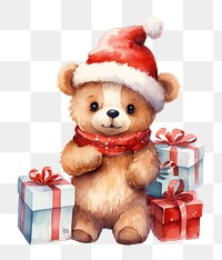 PNG Bear christmas cute toy. 