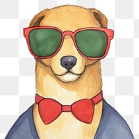 PNG Dog wearing sunglasses mammal animal pet. 