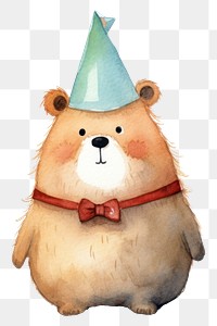 PNG Hamster wearing a party hat birthday celebration anniversary. AI generated Image by rawpixel.