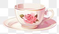 PNG Cup saucer flower drink. 