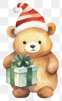 PNG Bear christmas cartoon cute. 