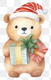 PNG Bear christmas cartoon cute. 