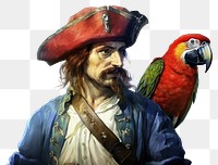 PNG Pirate parrot adult bird. AI generated Image by rawpixel.
