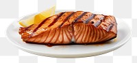 PNG Salmon steak salmon seafood grilled. AI generated Image by rawpixel.