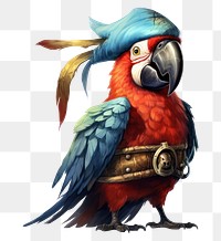 PNG Parrot pirate parrot animal bird. AI generated Image by rawpixel.