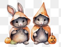 PNG Cute rabbit halloween animal figurine mammal. 