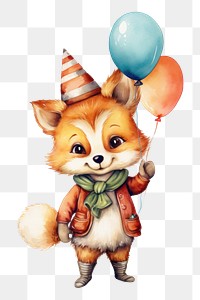 PNG Fox balloon cute baby. 