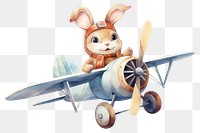 PNG Rabbit aircraft airplane vehicle. AI generated Image by rawpixel.