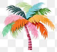 PNG Palm tree art plant leaf. AI generated Image by rawpixel.