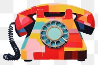 PNG Vintage phone art electronics technology. 