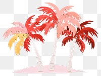 PNG Palm trees art nature plant. AI generated Image by rawpixel.
