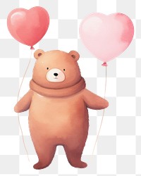 PNG Balloon cartoon cute bear. 