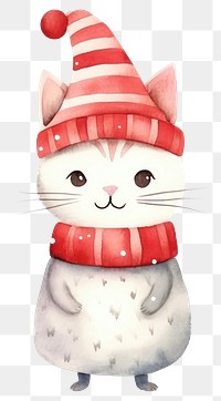 PNG Cat costum christmas snowman cartoon animal. 