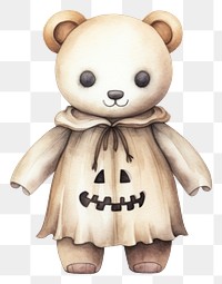 PNG Cute bear wearing skeleton custume cartoon mammal animal. 