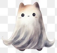 PNG Cute cat wearing ghost custume animal cartoon  