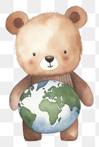 PNG Cute mouse wearing earth cartoon toy representation. AI generated Image by rawpixel.