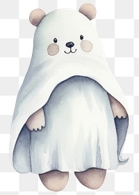 PNG Bear wearing ghost custume cartoon mammal animal. 