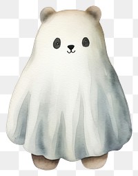 PNG Bear wearing ghost custume animal cartoon mammal. 