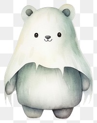 PNG Bear wearing ghost custume cartoon sketch mammal. 