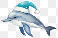 PNG Dolphin christmas animal cartoon mammal. 