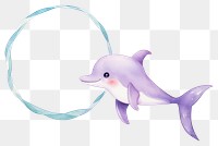 PNG Dolphin play hula hoop animal cartoon mammal. 