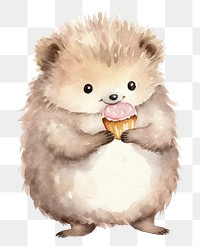 PNG Hedgehog eating dessert hedgehog cartoon mammal. 