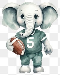 PNG Panda playing american football elephant cartoon sports. AI generated Image by rawpixel.